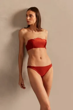 Vintage Lily Solid Strapless Bikini