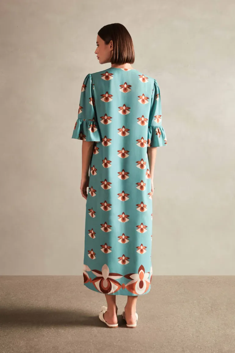 Vintage Orchid Midi Tunic Dress