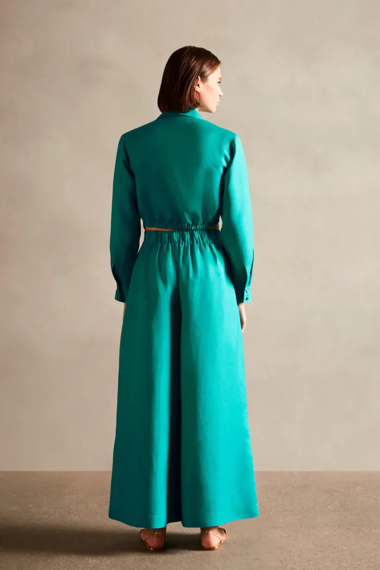 Vintage Orchid Solid Cropped Knot Shirt