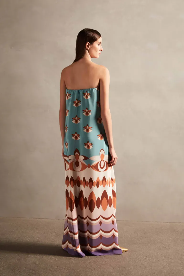 Vintage Strapless Long Dress