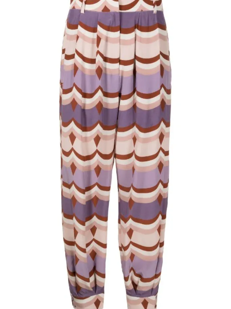 Vintage Waves Carrot Pants