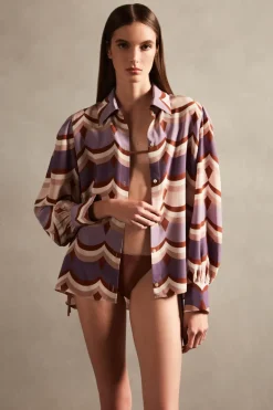 Vintage Waves Long-Sleeved Shirt