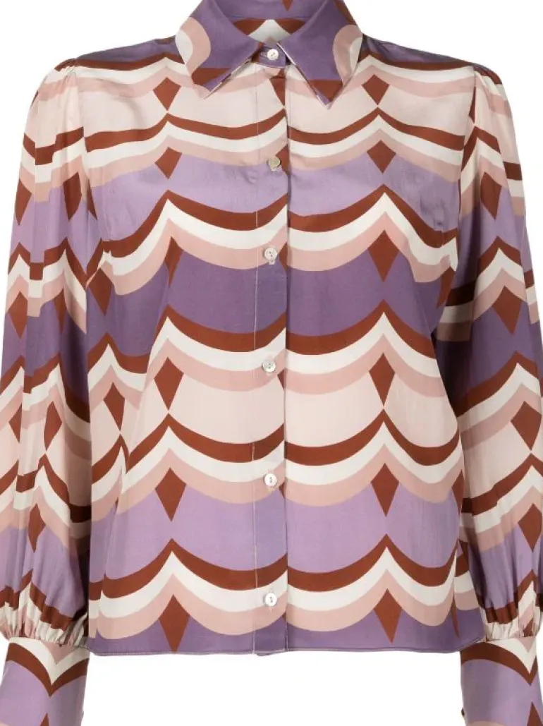 Vintage Waves Long-Sleeved Shirt