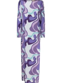 Wave Side Slit Long Dress