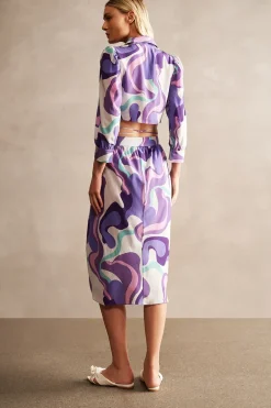 Wave Wraparound Blouse