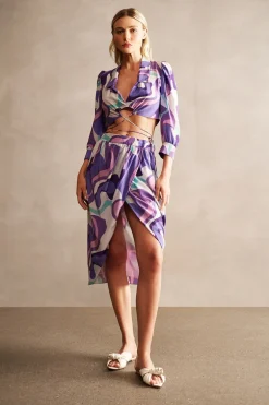 Wave Wraparound Blouse