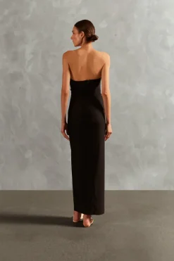 Waves Strapless Long Dress