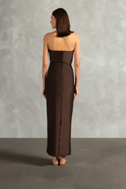 Waves Strapless Long Dress