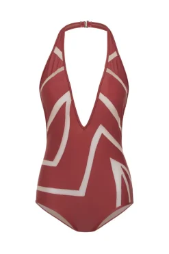 Zebra Halterneck Swimsuit
