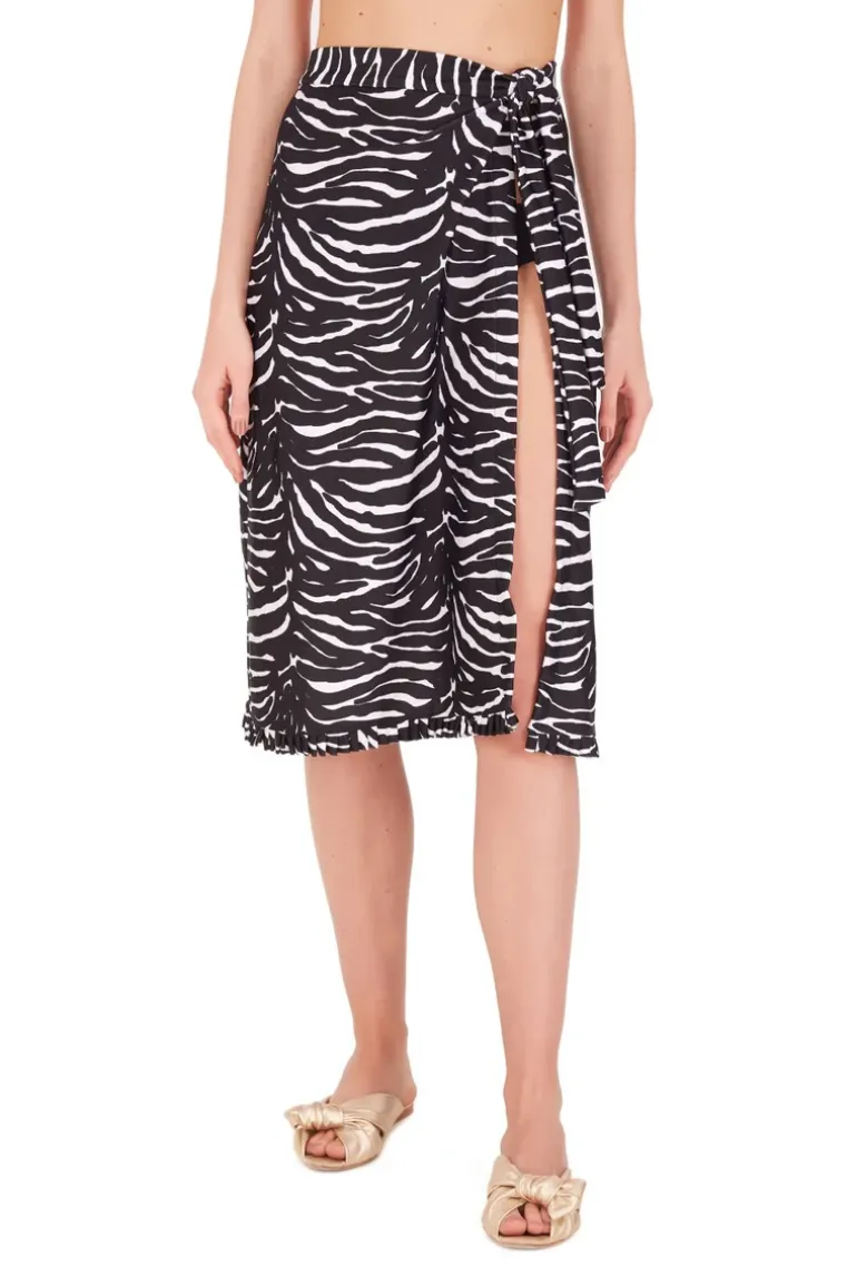 Zebra Pareo Skirt